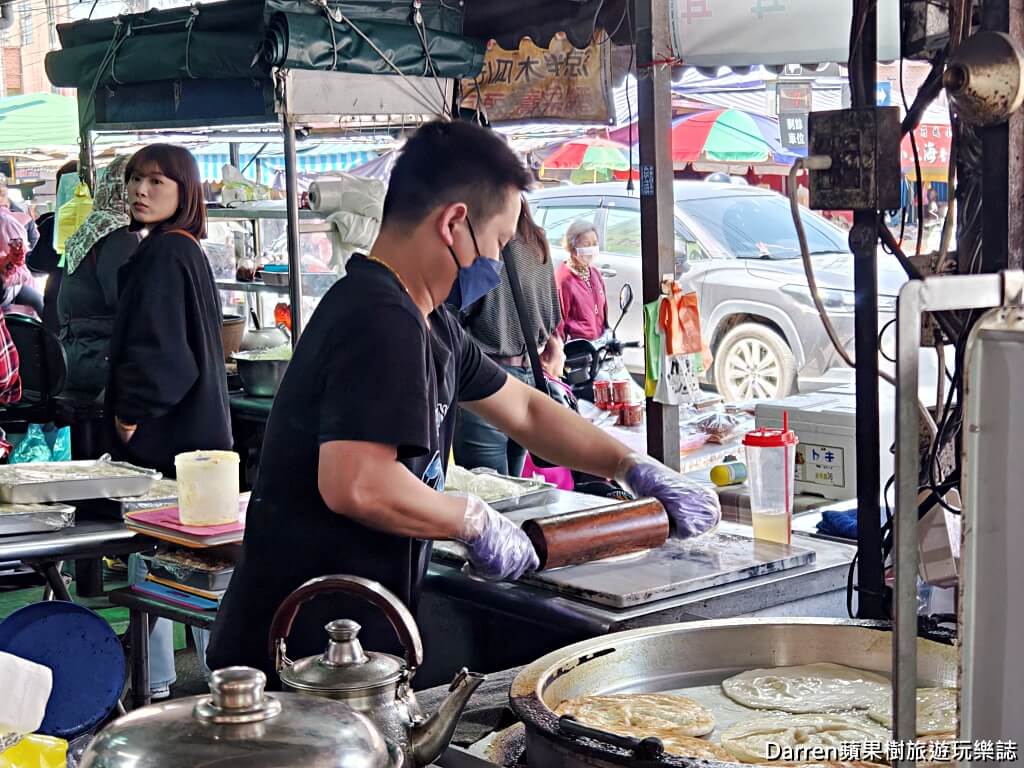 忠貞甩餅,龍岡市場美食,忠貞市場美食