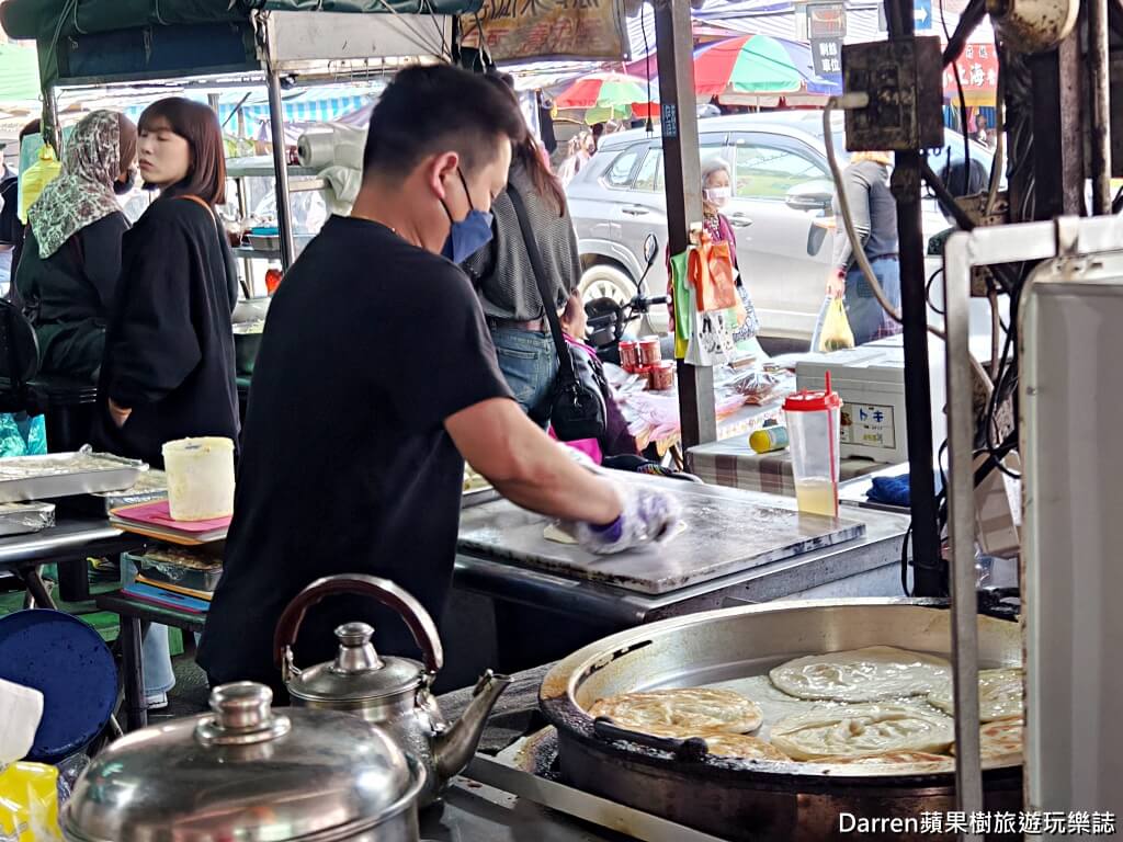 忠貞甩餅,龍岡市場美食,忠貞市場美食