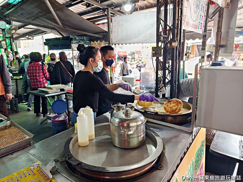 忠貞甩餅,龍岡市場美食,忠貞市場美食