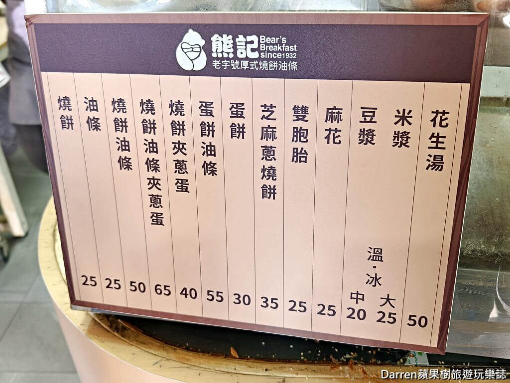 熊記燒餅油條專賣店,新莊早餐,新莊美食,新莊燒餅,新莊廟街美食